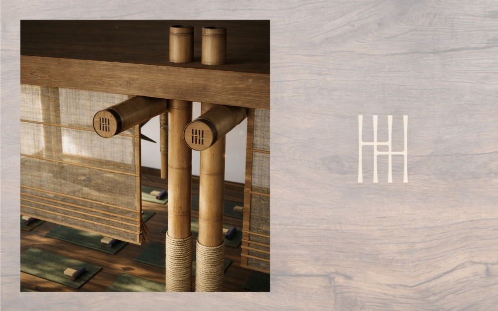 details truss bamboo ahama hotel architecture yoga area hotel design toros and partners