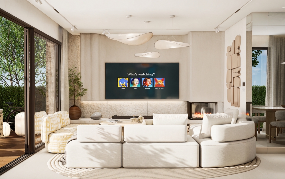 riva country ION kalyon holding villa iç mimari riva tasarım iç tasarım dekorasyon salon yaşam alanı istanbul villa tasarımı mimar