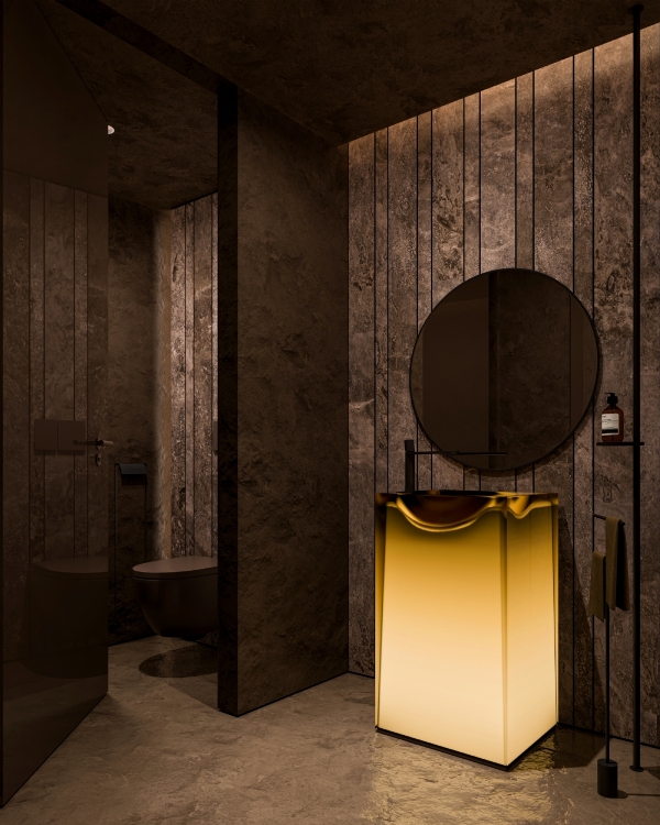 antonio lupi lavabo banyo seti ışıklı aydınlatmalı misafir wc konsept tasarım iç mimarlık iç mimari banyo tasarımı istanbul villa tasarım proje konsept 