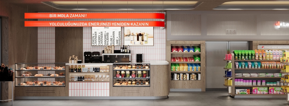 market-raf-duzeni-kasa-alani-dolasim-kurgusu-istasyon-market-tasarim-detayları-kahve-satış-alanı-pastane-akaryakıt-market